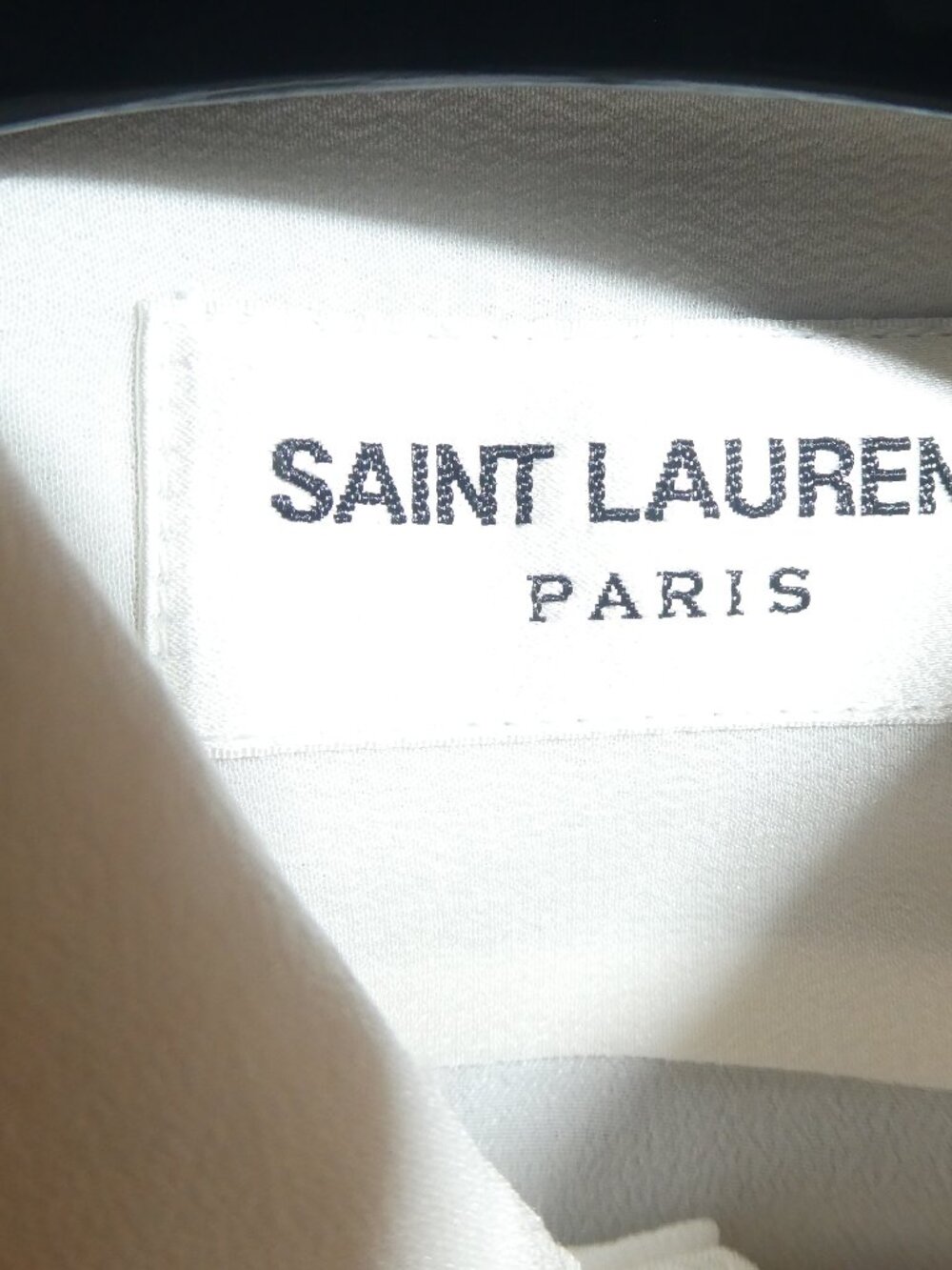 Saint Laurent Paris Silk Authentic White dress shirt/blouse Size -F40 Italy - Picture 8 of 9